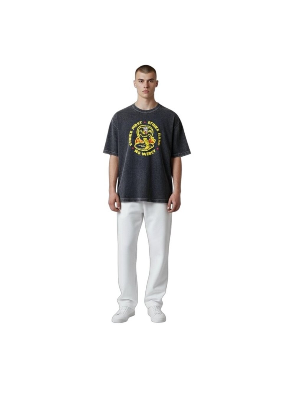 Cobra Kai Karate Kid Mens Tee Shirt Black Size L Retro 80’s Nostalgic Collector